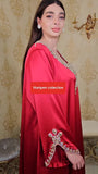 Designer satin kaftan with luxury embroidery work