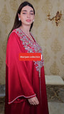 Designer satin kaftan with luxury embroidery work