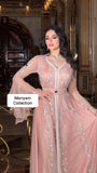 Elegant Kaftan with silver Embroidery–Moroccan Traditional Dress for Special Occasions