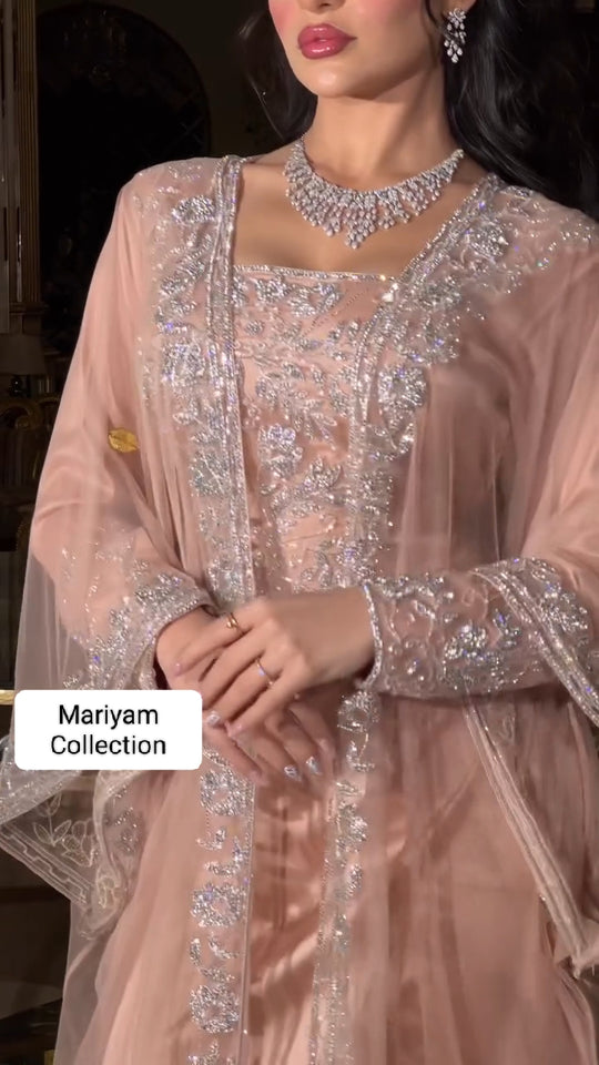 Designer two piece wedding wear kaftan for women