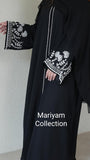 Luxury Muslim Women abay with silver embroidery