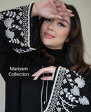 Luxury Muslim Women abay with silver embroidery