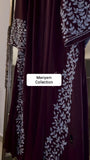 bridal wear abaya nikah abaya with silver embroidery