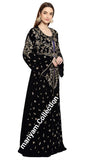 Handmade Wedding Gown Designer Kaftan Crystal Velvet Takchita