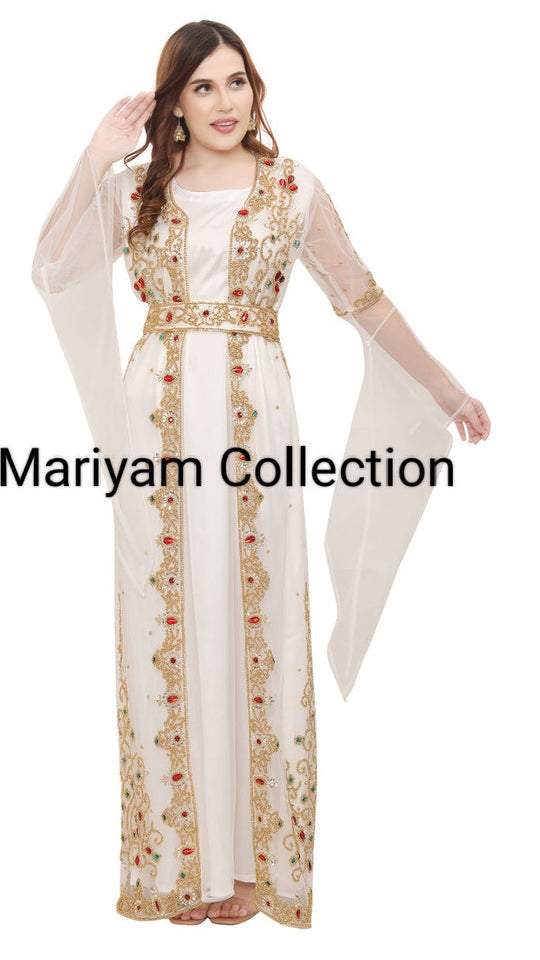 Designer two piece wedding wear kaftan for women