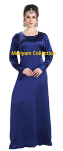 customised Arabian Caftan Dress With Floral Embroidery