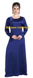 customised Arabian Caftan Dress With Floral Embroidery