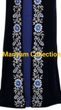 customised Arabian Caftan Dress With Floral Embroidery