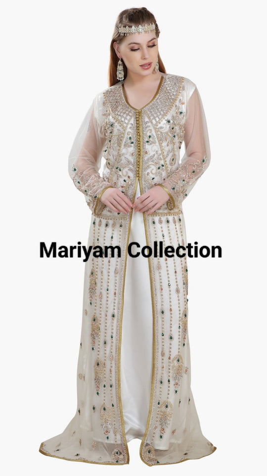 Designer two piece wedding wear kaftan for women