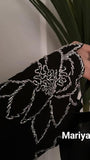 Silver Hand Embroidery Abaya Wedding Abaya