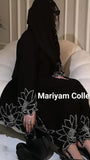 Silver Hand Embroidery Abaya Wedding Abaya