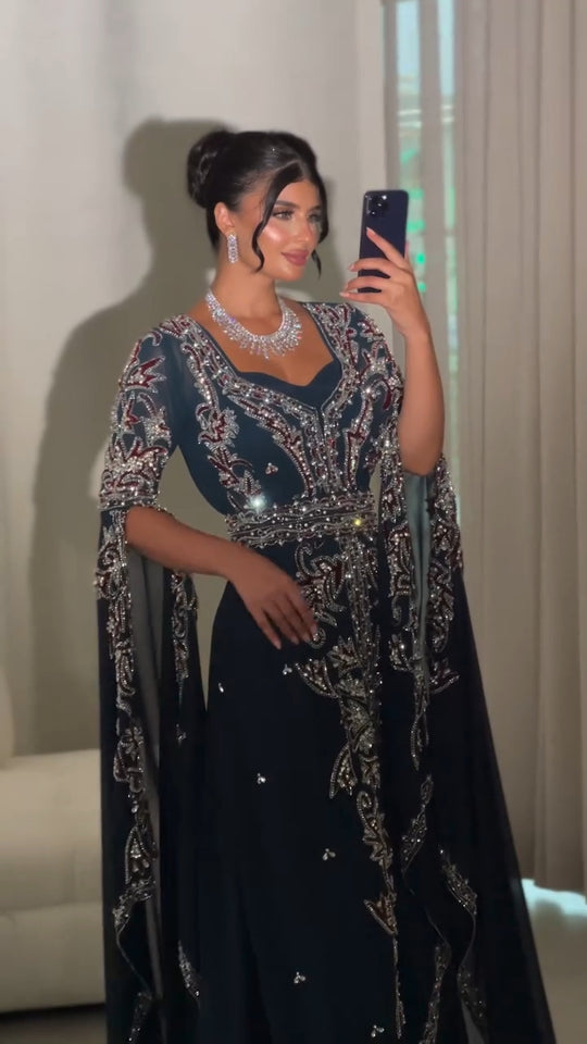 Moroccan Luxury Beaded Caftan, Wedding Dress