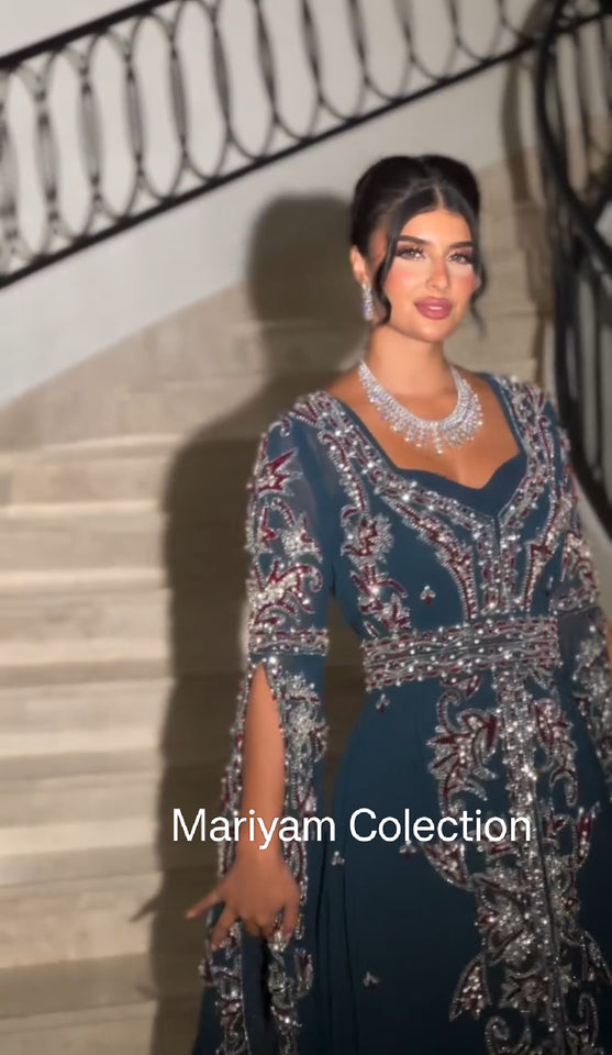 Moroccan Luxury Beaded Caftan, Wedding Dress