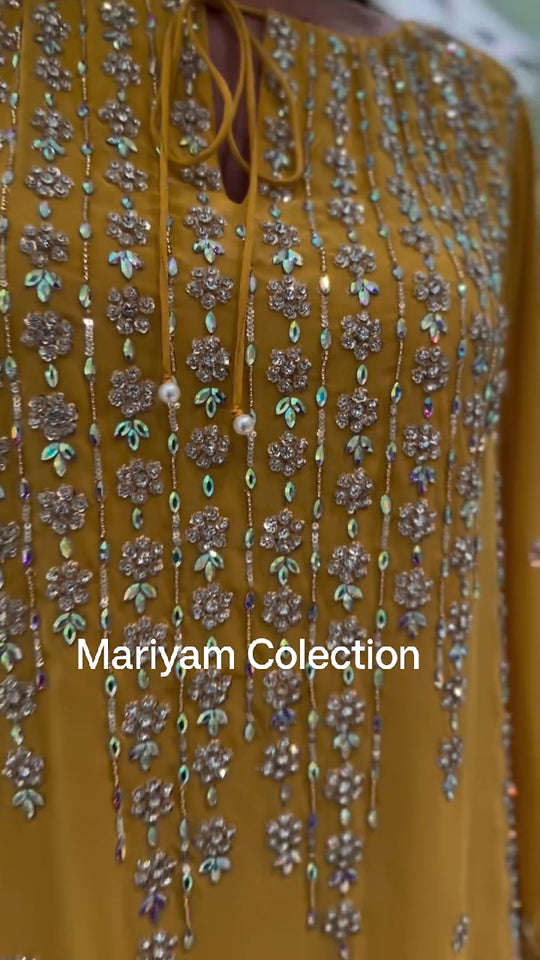 Handmade Wedding Gown Designer Kaftan Crystal Takchita