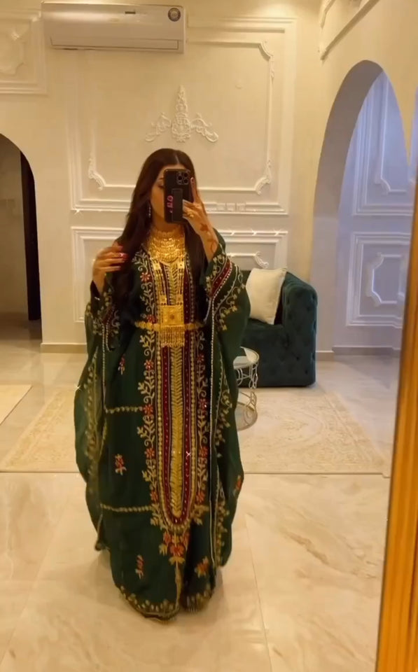 Dubai Golden Aari work Farasha , beach wear