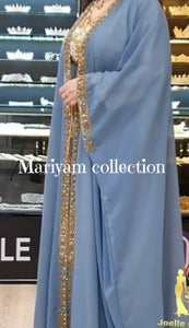 Dubai Moroccan kaftan Hand Beaded Floor Length kaftan