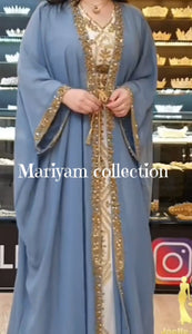 Dubai Moroccan kaftan Hand Beaded Floor Length kaftan