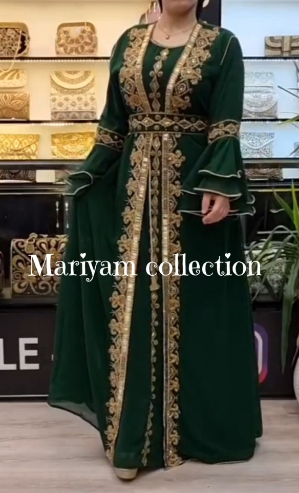 Dubai Moroccan kaftan with luxury embroidery