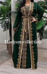 Dubai Moroccan kaftan Hand Beaded Floor Length kaftan