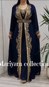 Dubai Moroccan kaftan Hand Beaded Floor Length kaftan
