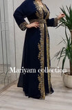 Dubai Moroccan kaftan Hand Beaded Floor Length kaftan