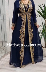 Dubai Moroccan kaftan Hand Beaded Floor Length kaftan