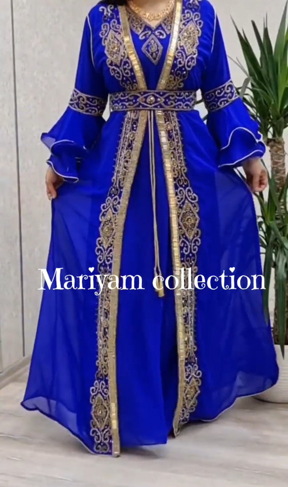 New Arrival for Muslim Women Elegant Sequin-Embellished Kaftan