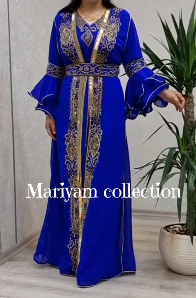 New Arrival for Muslim Women Elegant Sequin-Embellished Kaftan