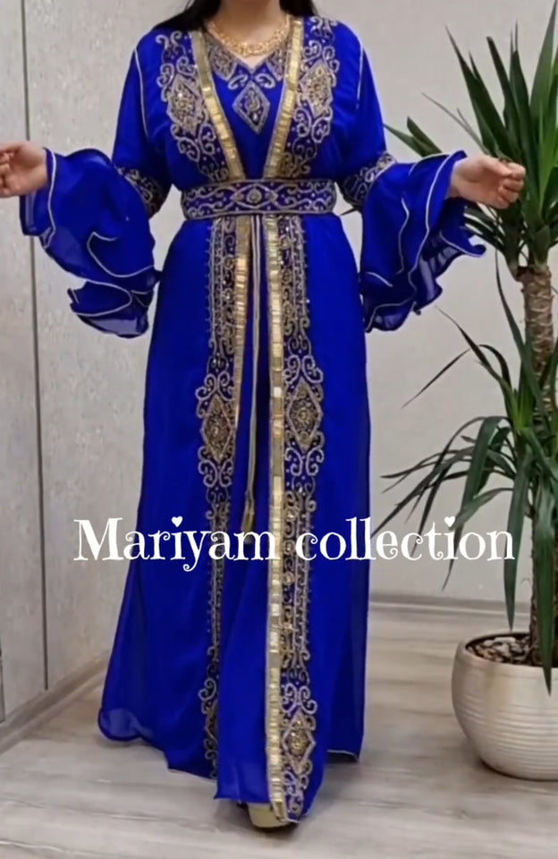 New Arrival for Muslim Women Elegant Sequin-Embellished Kaftan