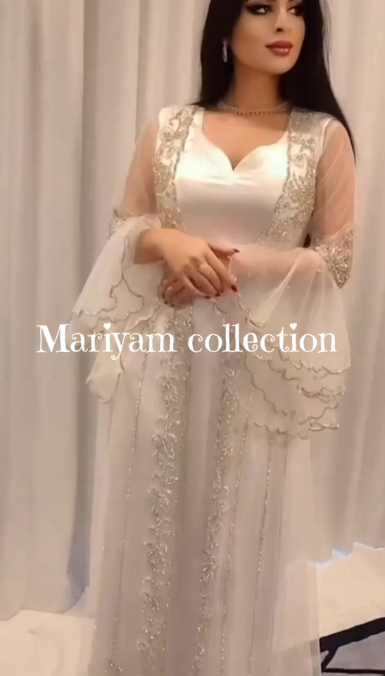 Designer Wedding Dress Crystal Embroidered Kaftan