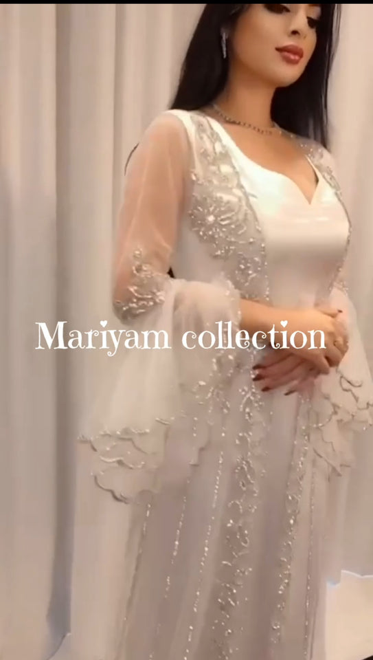 Designer Wedding Dress Crystal Embroidered Kaftan