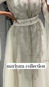 Handmade Wedding Gown with sliver embroidery