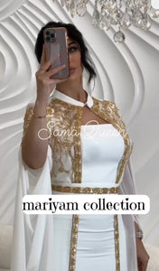 Handmade Wedding Gown Designer Kaftan with silver embroidery