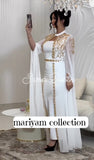 Handmade Wedding Gown Designer Kaftan with silver embroidery