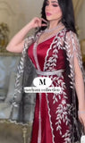 Designer satin kaftan with luxury embroidery work