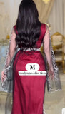 Designer satin kaftan with luxury embroidery work